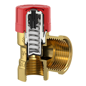 Клапан предохранительный Prescor 3/4"х3/4" в/в 3,0бар, Tmax=120°C, 165кВт (27025) Flamco