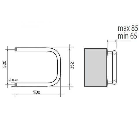Полотенцесушитель  320х500  П-ОБР TERMINUS