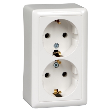 Розетка наруж. двойная с/з "Хит" Schneider Electric (399124)