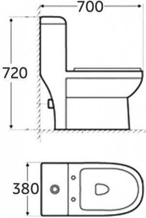 Унитаз моноблок 800-2013 MELANA