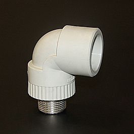 Колено  32*3/4"нар.рез. белый (10/40) ПРО АКВА (РА27016Р)