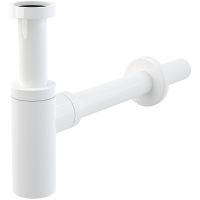 Сифон 1 1/4*40 бутылочный белый с переходной трубкой d40мм BRB1004 (9)