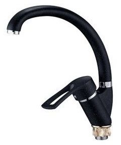 Смеситель д/кухни Solone (KAK4-A181KB) ф 40 одноручк. бок. на гайке черный