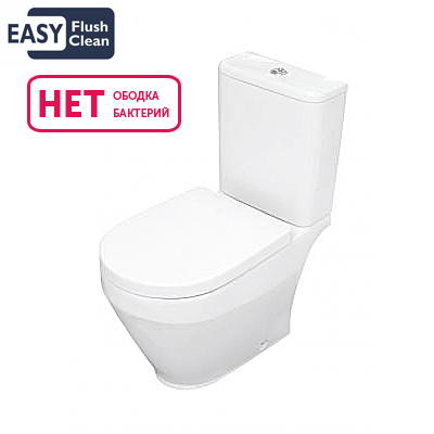 Унитаз-компакт КЕРАМИН "Бари" безободковый, дюр./сид. м/лифт