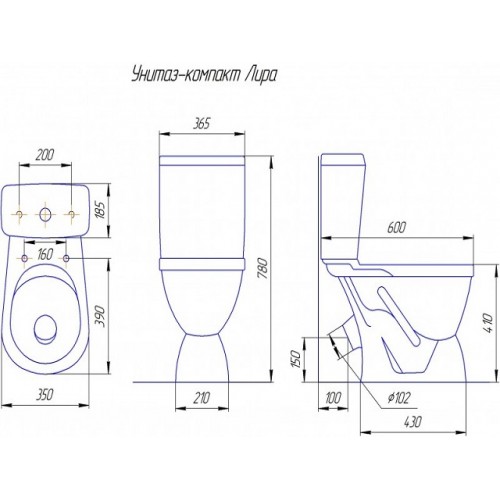 Унитаз-комп "Лира"  (КСФ) 