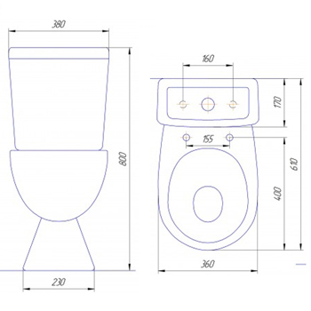 Бачок "Ресса/Уют"  15,5см   (КСФ)