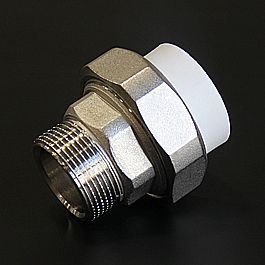 Разборное соед.50*6/4"нар.рез. белый (4/16) ПРО АКВА (РА21022)