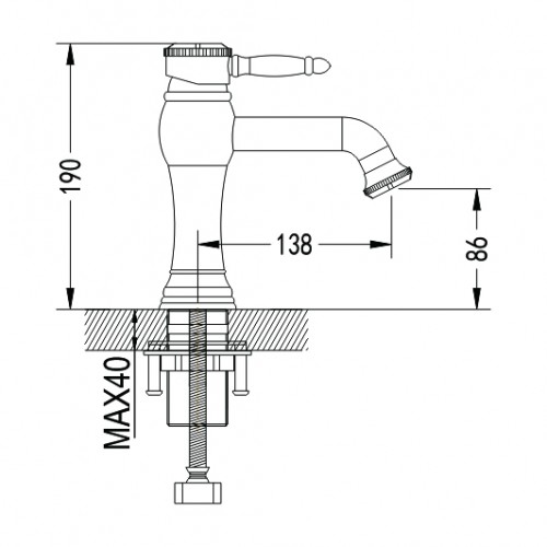 Смеситель д/раковины ROSE бронза R0401Q (снят с производства)