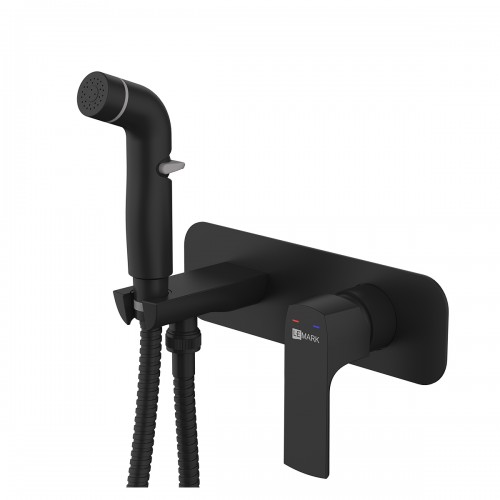Смеситель с гигиеническим душем встраиваемый "URSUS" (LM7220BL) черный LEMARK 
