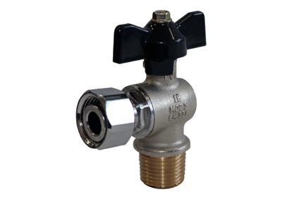 Кран шар. с нак.гайкой угл., баб. НР 1/2x1/2 (SVB-0010-000015) STOUT