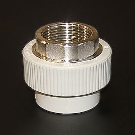 Переход 63*2"вн.рез.(под ключ) белый (2/12) ПРО АКВА (РА22524Р)