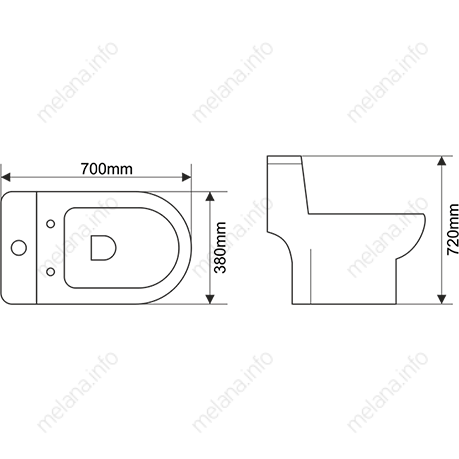 800-2013  Унитаз моноблок MELANA