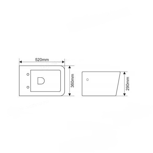 Унитаз подвесной В2310 белый MELANA 