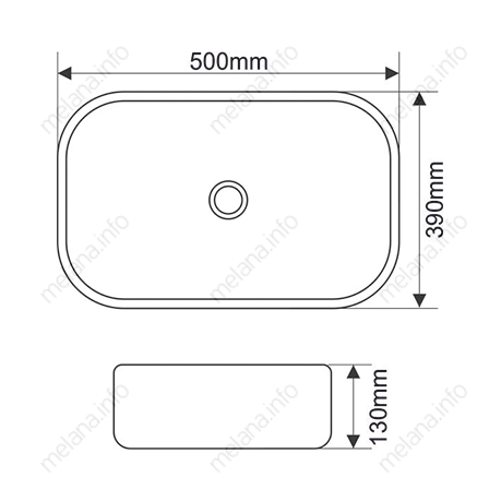Умывальник фигурный 78109 MELANA
