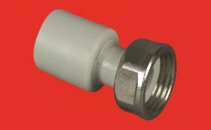 Патрубок пер. пласт. с нак. гайк.25х1"  FV-Plast (100/10)