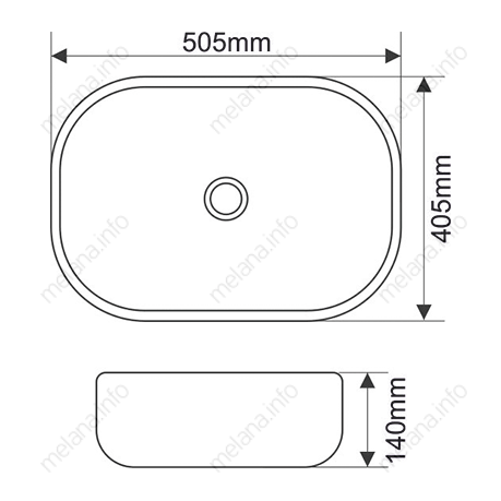 Умывальник фигурный 78104 MELANA