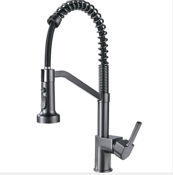 Смеситель д/кухни SHEVANIK гибкий излив оружейная сталь  S963T