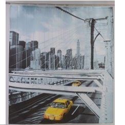 Штора д/ванной комнаты 180*180 Салатовый переход полиэстер без колец (01-105)