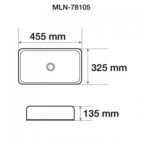 Умывальник фигурный 78105 MELANA