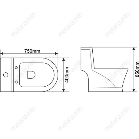 800-2014  Унитаз моноблок MELANA