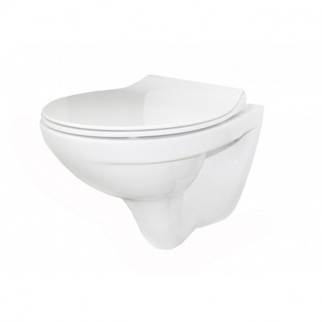 Унитаз подвесной   "Санти" КЕРАМИН безободковый сиденье мультилифт