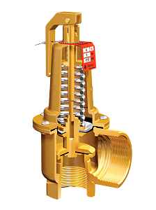 Клапан предохранительный Prescor S 700 1?"х1?" в/в 8,0бар, T=120°C, 1839кВт (29210) Flamco
