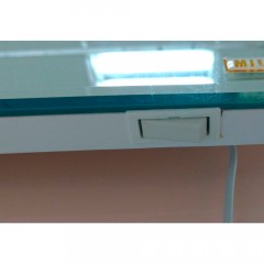 Зеркало Неон 3 с LED подсветкой (клавишный выключатель) 800х800 MISTY