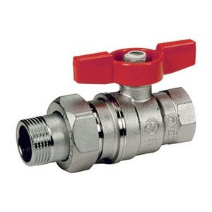 859 Кран шар. 1/2" с нак. гайкой, баб., полнопрох. (1/50)