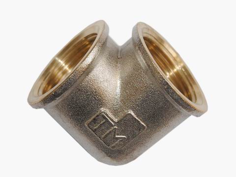 Уголок 3/4" г/г латунь никель  LD (30)