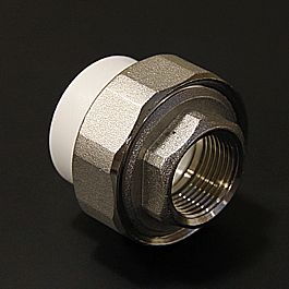 Разборное соед.20*1/2"вн.рез. белый (25/150) ПРО АКВА (РА20008)