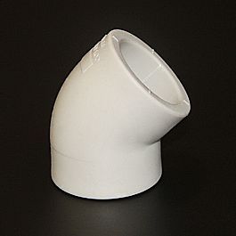 Колено 50*45 белый (10/40) ПРО АКВА (РА13516Р)