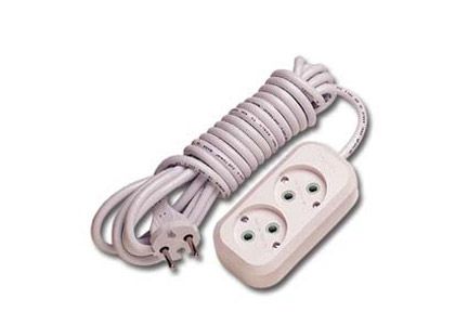 Удлинитель 2 розетки 3м. с заземлением 6А