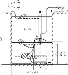 Насос TSW 32/8 (6045167) дренажный (нержавеющий, со  взмучивающим устройством) 
