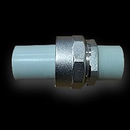 Разборное соед. труба-труба 20 белый (20/140) ПРО АКВА (РА72008)