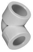 Колено редуцированное 25*20 белый (500) ФД-plast