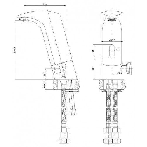 Смес д/раковины Kaiser Sensor сенсорный (38011)