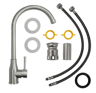 MAGNUS Смеситель д/кухни, нерж. ст. марка 304, код: 9104