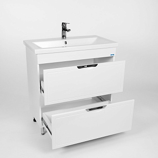 Комплект мебели 80 "Лима-80" напольная 2 ящ. белая VIANT (ум.COMO-80) 