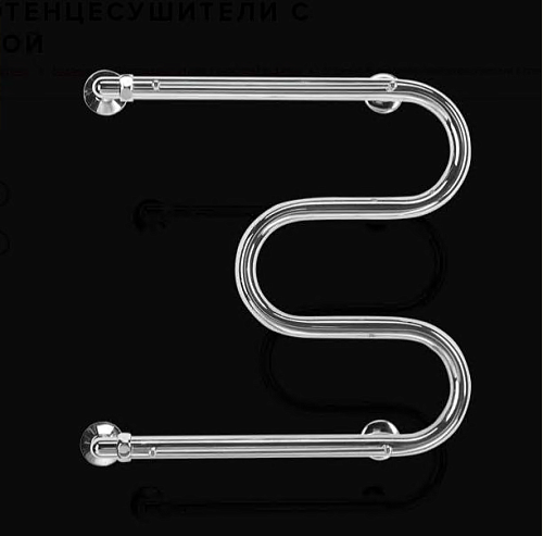 Полотенцесушитель  500х600  М-ОБР с полкой ТДА М 1" АДВ