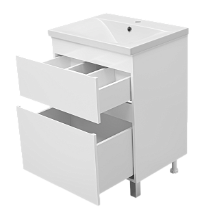 Комплект мебели 60 "Лаки-60" напольная 2 ящ. белый MISTY (ум.Royce Abby-60)