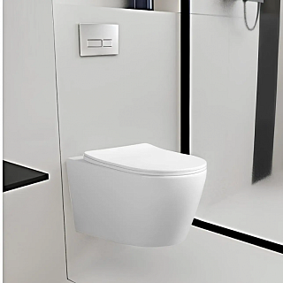 Унитаз подвесной Cerutti  SPA "SELLA Aria Tornado" безободковый сид.дюропл. м/лифт CT9954