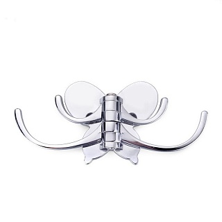 Крючок металл. поворотный четверной хром OUTE TY04 (бабочка)