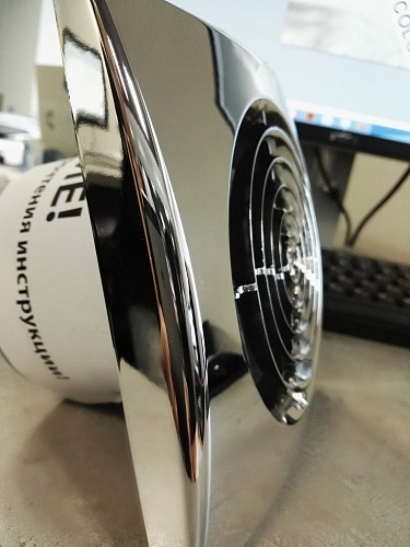 Вентилятор AURA 4C CHROME (настенный,потолочный,уровень шума 25 дб.) D100 осевой вытяжной(16)