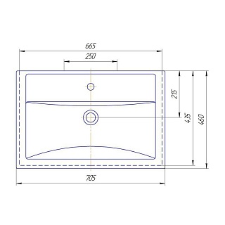 Комплект мебели 70 "Лайм-70" напольная  2 ящ. MISTY (ум.Фостер-70/Como-70)