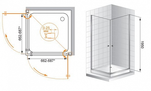 ДУШЕВОЙ УГОЛОК CEZARES TRIUMPH-A-2 90-P-Cr