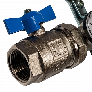 Коллектор 3-вых. нерж.ст. с кранами, терм., воздухоотв.. (SMS 0907 000003) STOUT