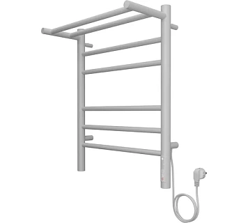 Полотенцесушитель "Аврора" 450х600 П6 КС электро белый матовый (RAL 9003) с полкой  TERMINUS 
