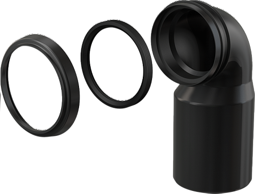 Колено стока, комплект DN90/110  М906   AlcaPlast