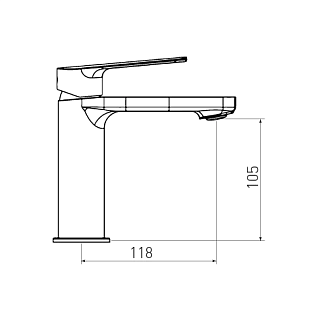 Смеситель д/умывальника "YAMANASHI" (YAM-1011) хром TOKITO