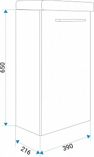 Комплект мебели 40 "Ноктюрн-40" подвесная, белый глянец 1 ДВ 1 Марка (ум.COMO-40)